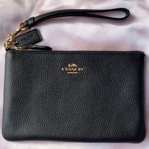 COACH Women's Small Wristlet black